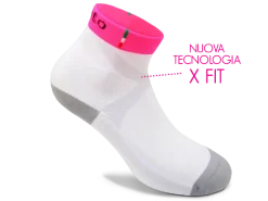 Calze*Gelattto FITNESS GO WHITEFUXI WHITE/FUXIA